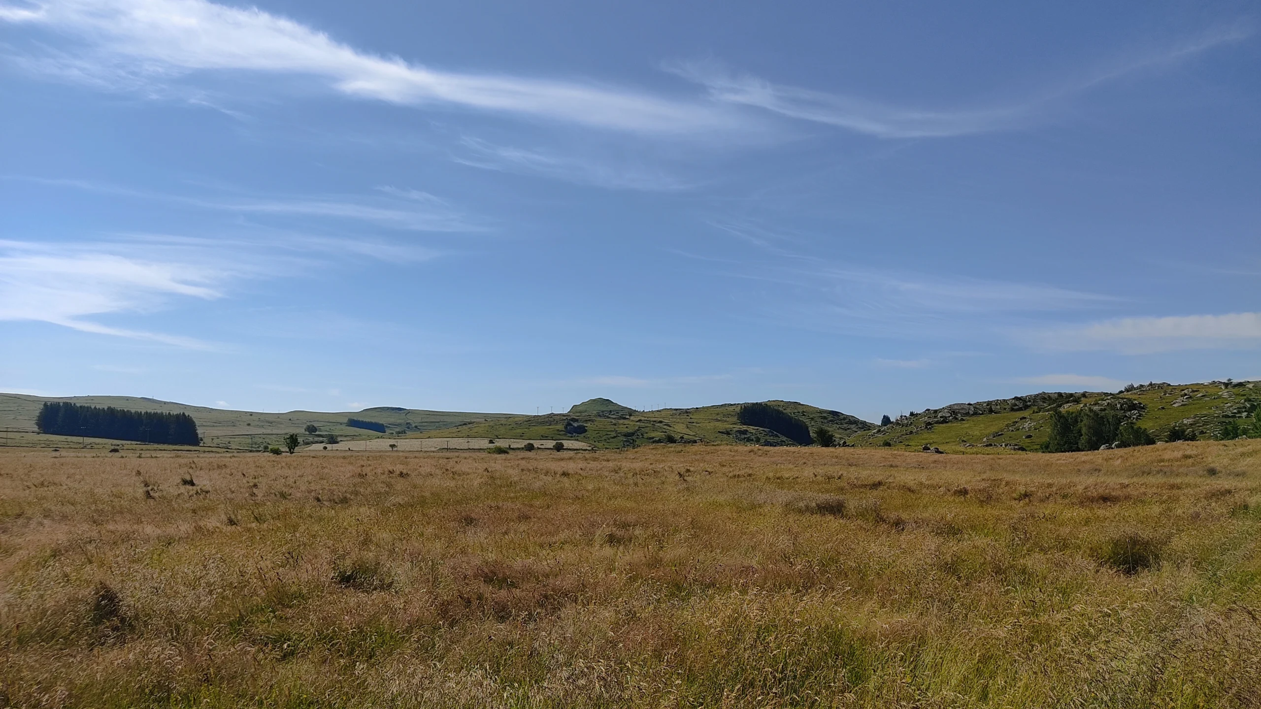 Endlose Wiesen auf dem Aubrac-Plateau