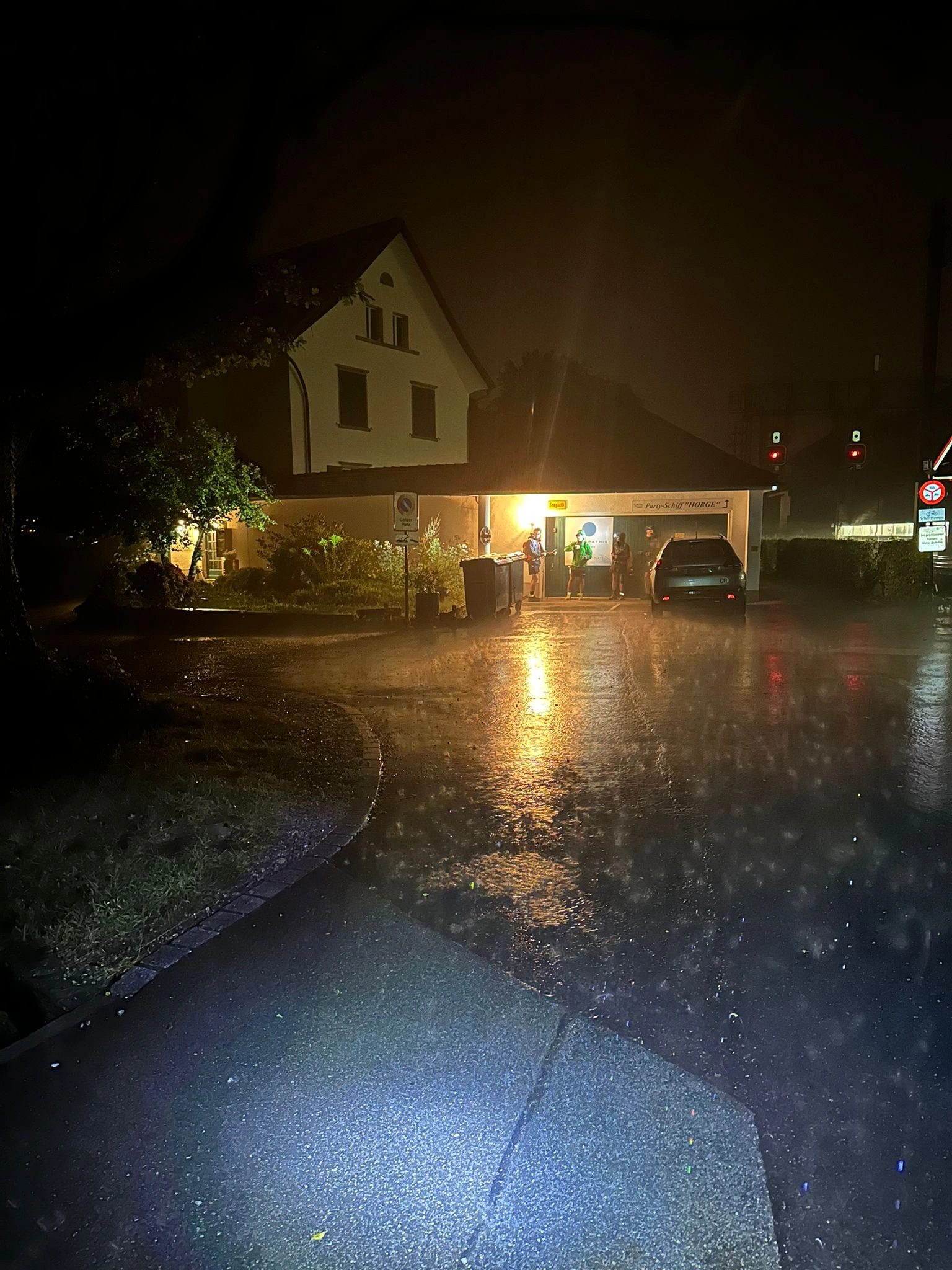 Regen während der Nacht